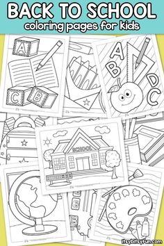 Back To School Coloring Pages For Kids 10 Free Printable