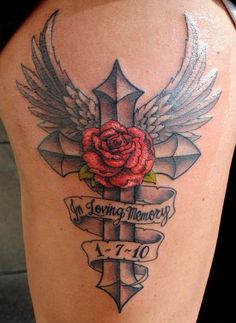 In loving memory of Papa, lovely and great memorial tattoo Tattoo Designs, Wings Tattoo, Wing Tattoo Men, Wing Tattoo Designs, Angel Tattoo Designs, Cool Tattoos, Tattoo Designs Men