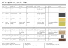 interior finishes schedule template