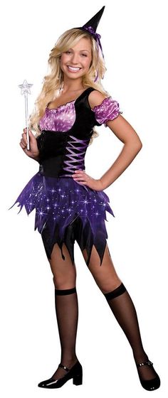 HALLOWEEN FANCY DRESS # BEWITCHED COSTUME PURPLE SM 3-5
