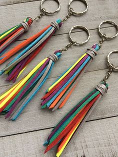 tassel keychain tassel planner turtle charm tassel zipper pull charm long tassel backpack charm. Rainbow color handmade tassel bag charm