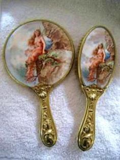 192 Best Antique Vanity Sets S Images On Pinterest In 2018 Brush And Hand Mirror Set This One Is Beautiful Dresser Vanity Sets