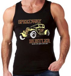 Velocitee Mens Vest Hot Rod Garage Rat Rockabilly 32 Ford 3 Window Blown W17681