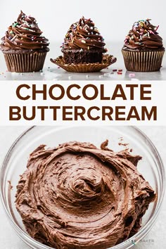 So you made an amazing chocolate cake and now you need the best chocolate buttercream frosting recipe to slather over it. This American chocolate buttercream is rich, silky smooth, and devilishly good! It also works as the perfect chocolate frosting for cupcakes. #saltandbaker #chocolate #buttercream #chocolatebuttercream #frosting #americanbuttercream
