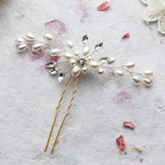 Rockabilly Orchid Peach Pink Hair Flower Grip Pin Slide Bridal Wedding Clip Boho