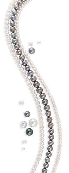 Jewelry Necklaces Pearls Sterling Silver Double Pattern with light Grey FW Cultured Pearl Neck