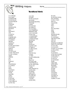 Essay writing vocabulary