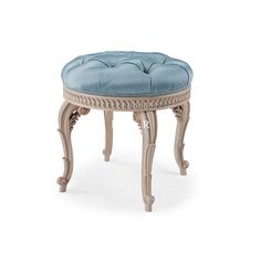Embroidered Brocade Fabric//Solid Wood Legs for Dressing Room//Living Room//Bedroom//Restaurant Upholstered Fan Back Chair//Dressing Stools//Makeup Stool//Padded Bench Chair