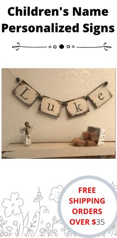 Ship Boat Mirror Set Personalised Door Name Plaque Boy Girls Bed Room Sign