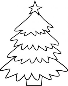 Cute Christmas Tree Coloring Pages