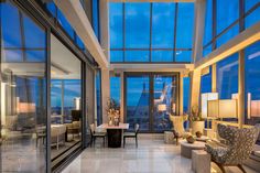 Mansion Global Mansionglobal On Pinterest An Outdoor Balcony Sits Off The Glass Enclosed Solarium Of A Duplex In Tower One57