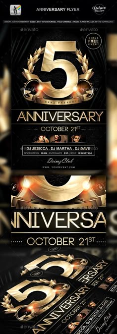 anniversary flyer template