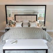 Diy Mirror Mosaic Headboard For King Bed 22 Hollow Core Door From Colorful Guest Room Eclectic Bedroom Other Metro Interiors By Janlee
