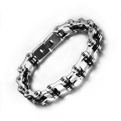 Men/'s Amazing personnalité en acier inoxydable Biker Vélo Chaîne Bracelet