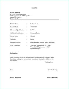 7 best basic resume examples images on pinterest basic resume