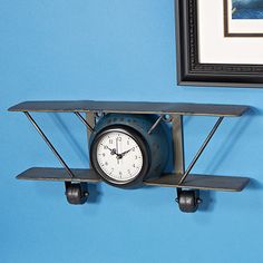 Nickel Plated Twin Engine Airplane Desk Clock Plane Crazy Had Metal Airplane Wall Clock