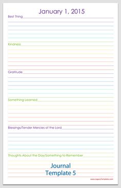 gratitude journal template free