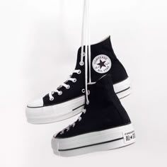converse altas con plataforma negras converse altas con plataforma negras
