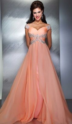 Peach Pageant Dress