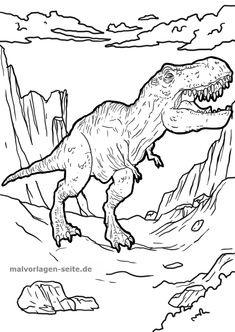 Leopard 5 Coloring Page See More Malvorlage Ausmalbild Dinosaurier Tyrannosaurus Rex