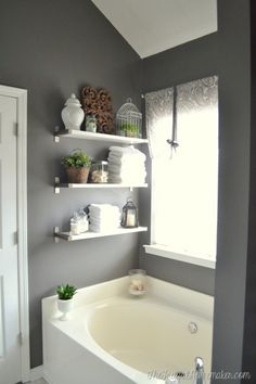 Bathroom Shelves diy faux floating shelves | shelves, house and bath Bathroom Shelves diy faux floating shelves | shelves, house and bath