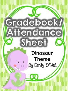 grade book and attendance sheets owl theme attendance