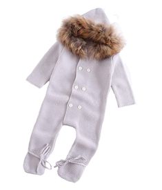Mornyray Newborn Infant Baby Winter Outerwear Ugly Fleece Snowsuit Hood Jacket