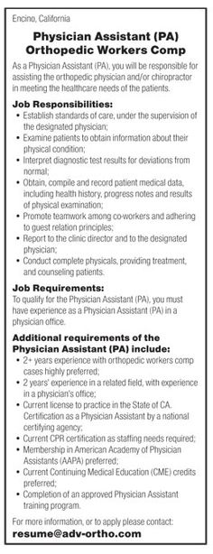 168 best health care jobs images on pinterest health health care orthopedic medical assistant jobs