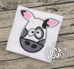 Terry /& Embroidered Iron On Applique Patch Dairy Baby Cow Farm