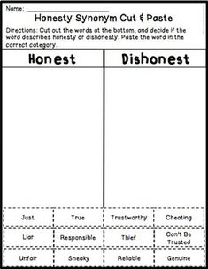 honesty activities honesty lesson character education honesty