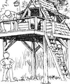Kids Tree House Drawing how to build a tree house http://www.wilderness-survival Kids Tree House Drawing how to build a tree house http://www.wilderness-survival