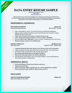 data entry operator resumes