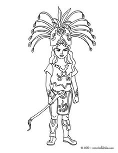 mayan princess coloring page