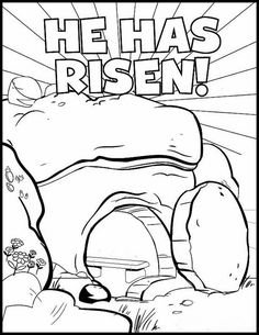 HE HAS RISEN Coloring Page