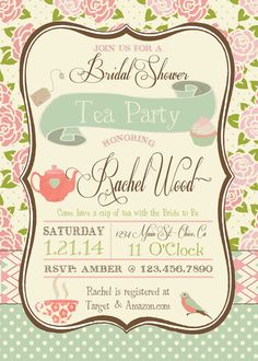 51 best tea party invitations images tea time tea party birthday tea party invitations ideas