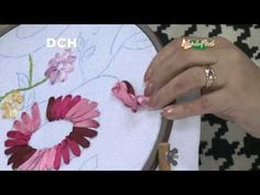 DIY Cojines bordados en cintas girasoles - DIY cushions embroidered ribbons sunflowers - YouTube
