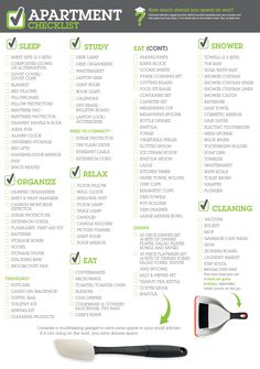 apartment hunting checklist