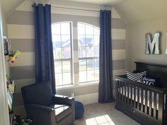18 Best Chevron Nursery Boy Images Gray Gray Walls And Blue Curtains Dark Brown Furniture