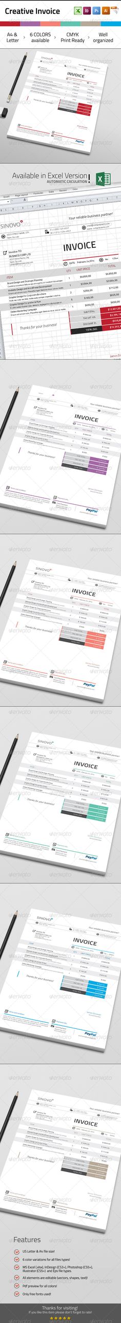 Modern Clean Invoice Template, Fonts and Proposal templates - design your own invoice Modern Clean Invoice Template, Fonts and Proposal templates - design your own invoice