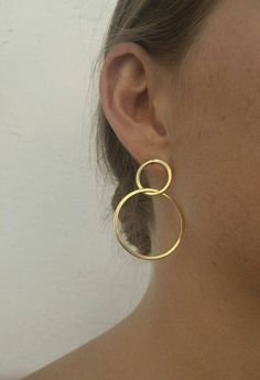 Rose Gold Hoops Vintage Earrings Otis Jackson Boho Jewelry 925 Handmade Earrings Simple Earrings Rose Gold Jewelry Birthday Gifts