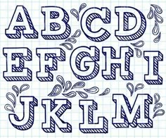 Vector of doodle font alphabet Vector of doodle font alphabet