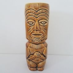 GREAT CHARACTER A PAIR OF HAWAIIAN TIKI MUGS CERAMIC NICE GIFT 1.