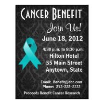cancer benefit flyer fundraiser flyer cancer ribbon event flyer
