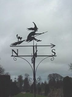 Witch Silhouette in Mild Steel for Weather vanes or Features in Gates
