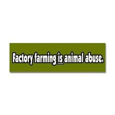 Small Bumper Sticker Decal Factory Farming Makes Me Sick