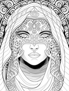 Coloring Pages For Girls, People Coloring Pages, Coloring Pictures, Color Therapy