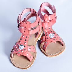 Pink, 11 0-3 Months Baby Girls Strappy Bow Detail Summer First Walker Beach Holiday Sandals