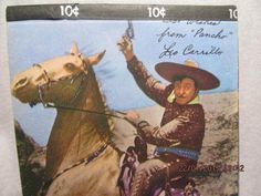 1950s Tablet W Leo Carillo As Pancho On Cover Cisco Kid TV Show Pages Unused