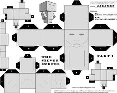 Cubeecraft Template Blank By Mabana7777 Deviantart On The Silver Surfer Cubeecraft Part 1 By Jan On Deviantart