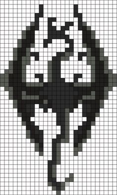 Image result for carrier bead patterns Perler, Hama, Hama Beads, Alpha Patterns, Skyrim Symbol, Punto De Cruz, Skyrim, Idées Minecraft, Perler Beads Designs